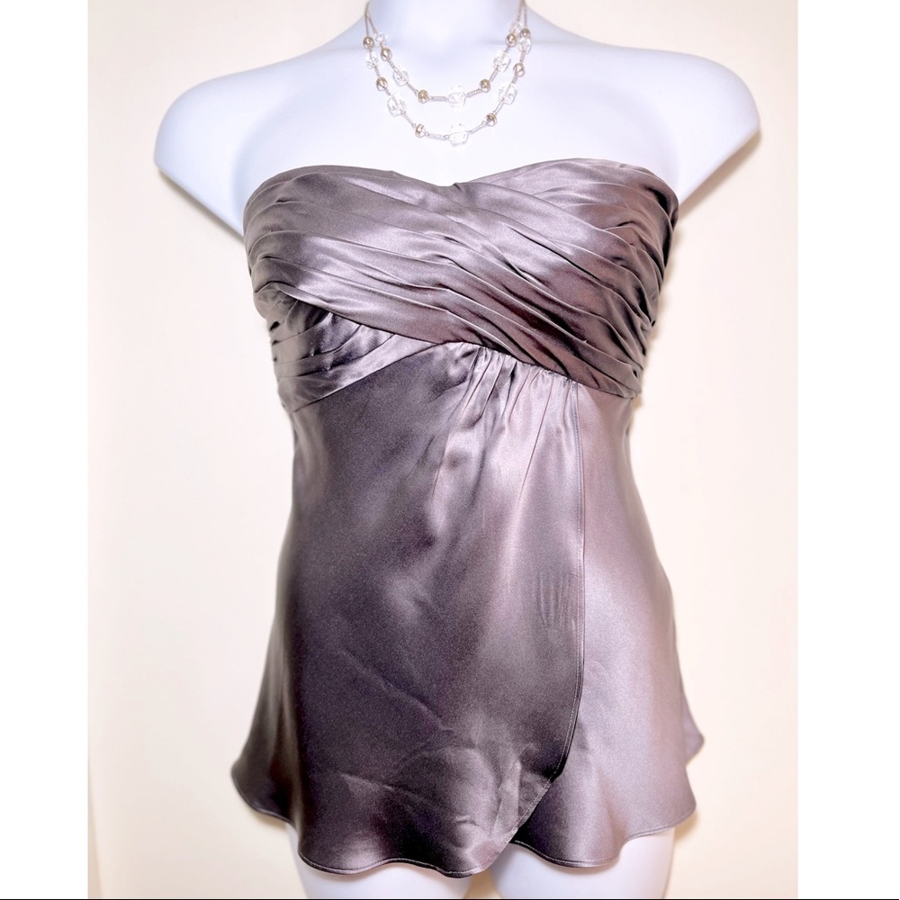 New! Banana Republic Strapless satin top